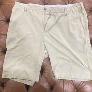 adidas Men's Beige Flat Front Shorts